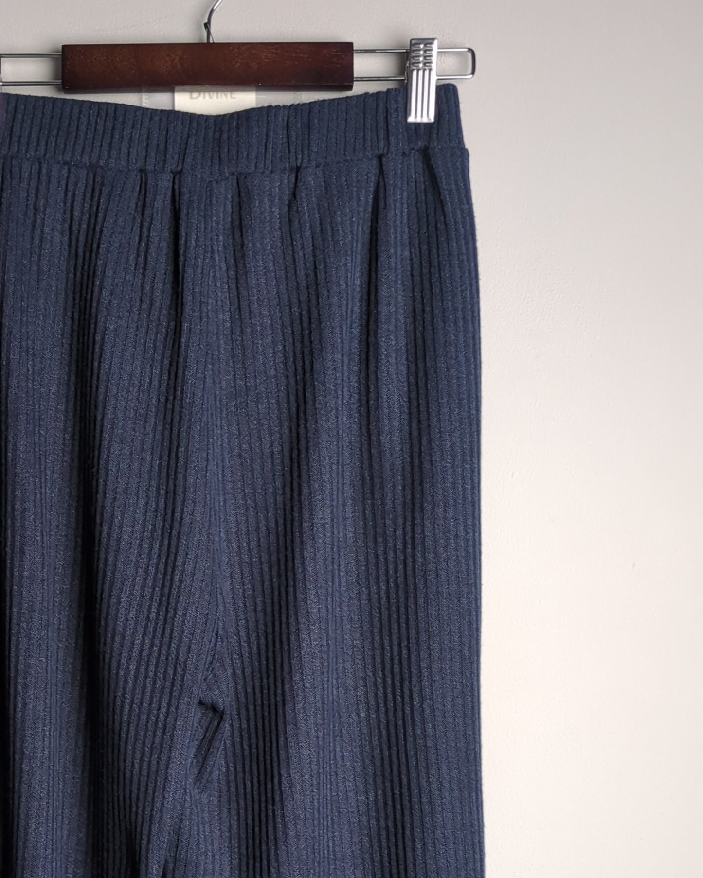 Urbanic Blue Ribbed Trousers