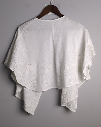 Forever New White Floral Shrug