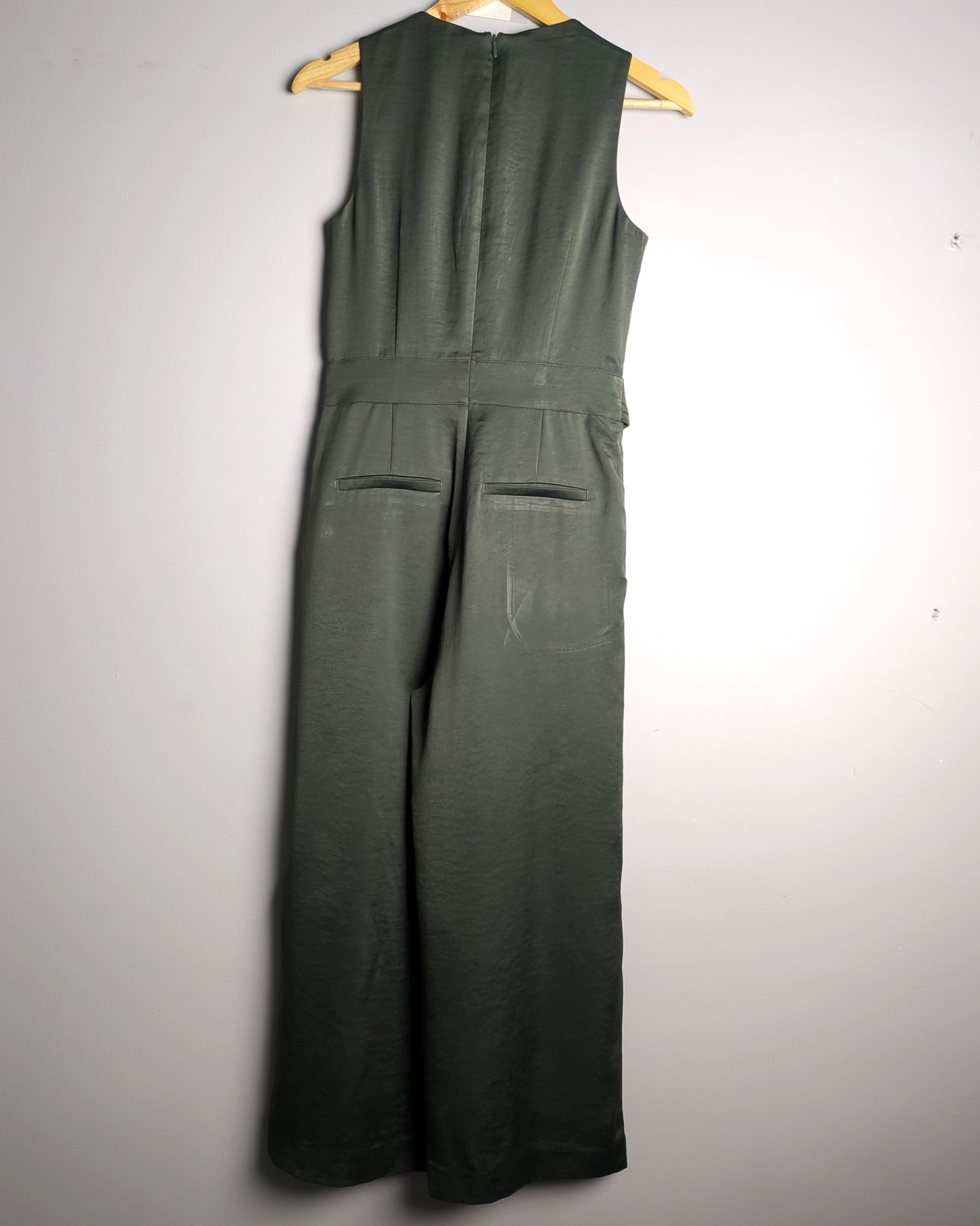H&M Green Satin Jumpsuit