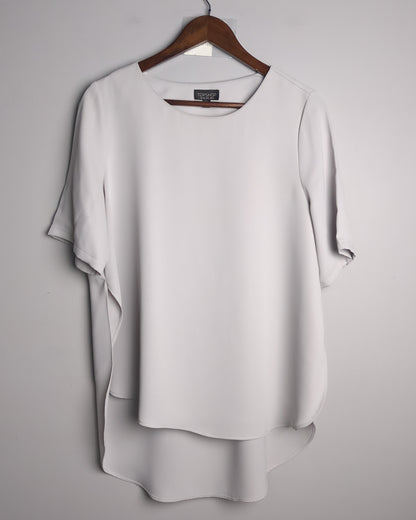 Topshop Gray High-Low Blouse