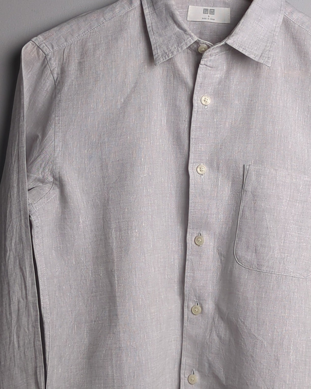 Uniqlo Gray Linen Shirt