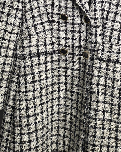 Zara White Tweed Blazer