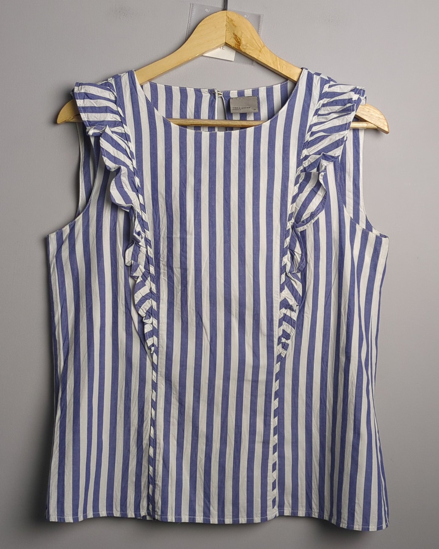 Vero Moda Blue Ruffle Top