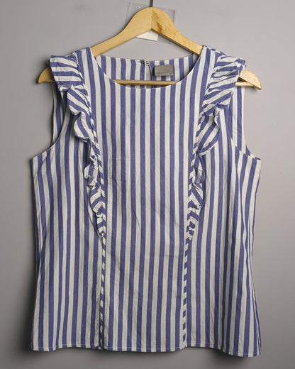 Vero Moda Blue Ruffle Top