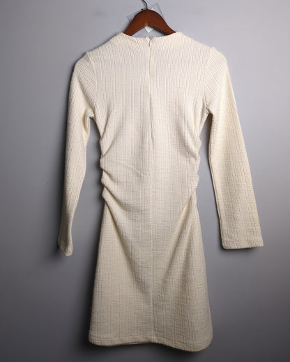 H&M Beige Ruched Dress