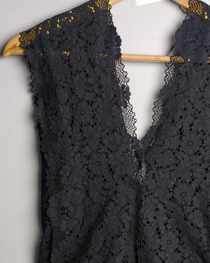 Zara Black Lace Bodysuit