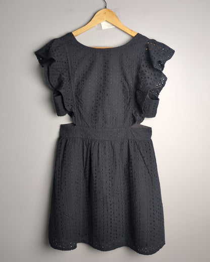 Shein Black Eyelet Dress