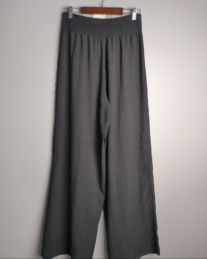 Gray Wide-Leg Trousers
