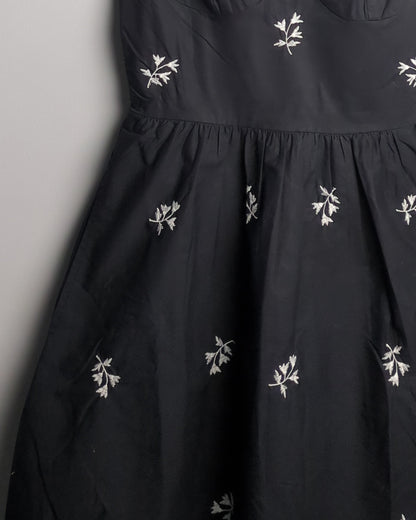 Zara Black Embroidered Dress