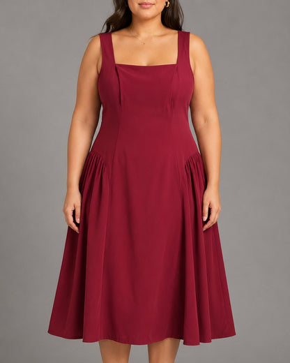 Aayu Wine Sleeveless Dress