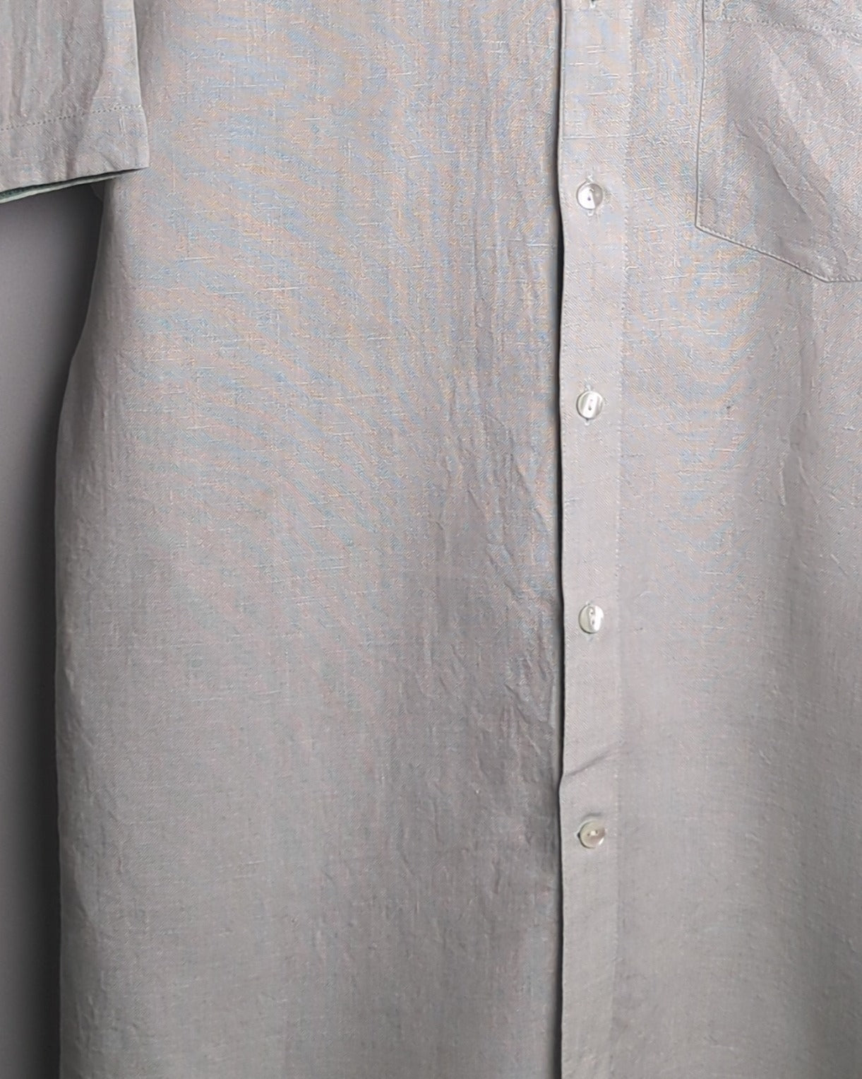 Fabindia Gray Linen Shirt