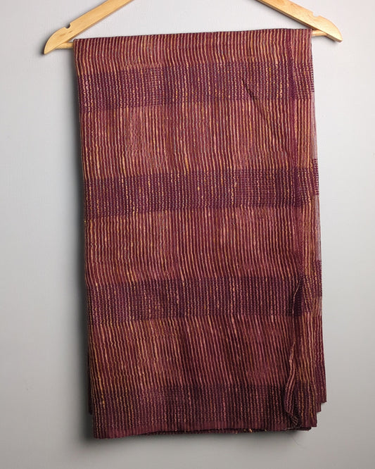 Wine Textured Saaree