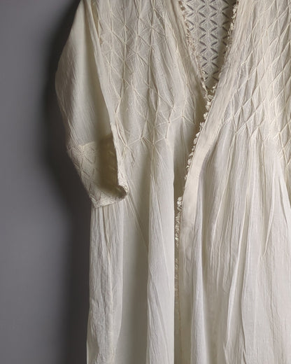 White Long Kaftan Jacket