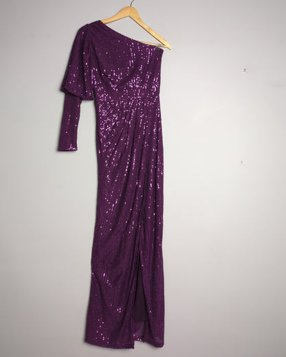 B+ Vestry Purple Sequin Gown