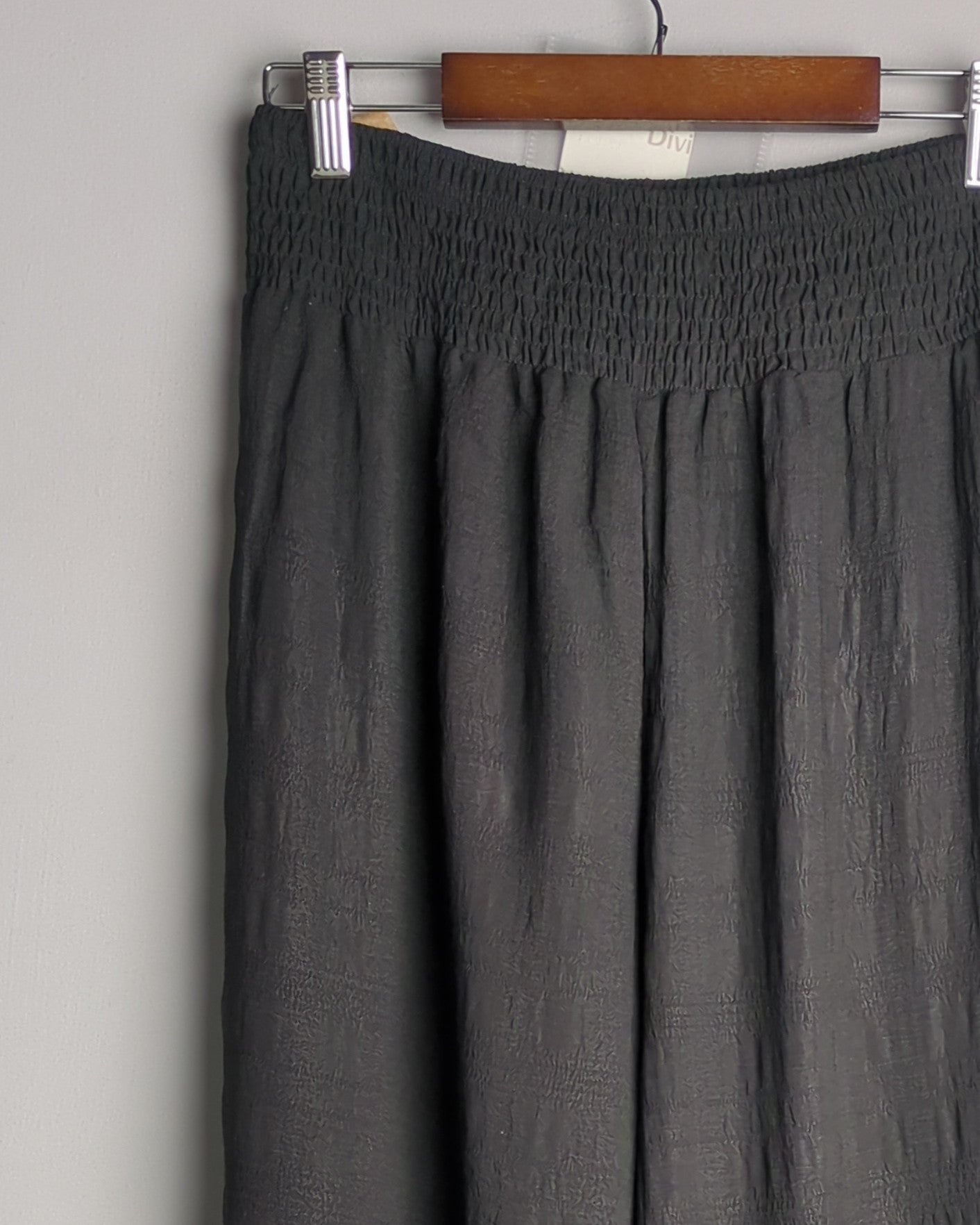 Gray Wide-Leg Trousers