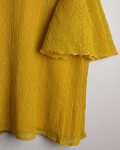 Shein Orange Ruffle Top