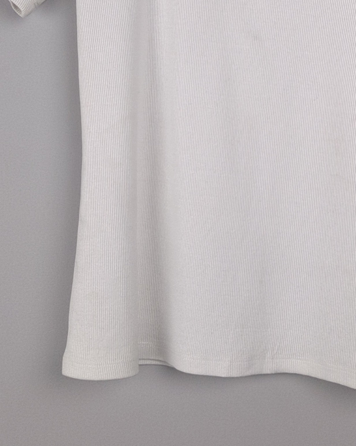 H&M White Ribbed T-shirt