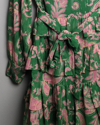 Twenty Dresses Green Paisley Dress
