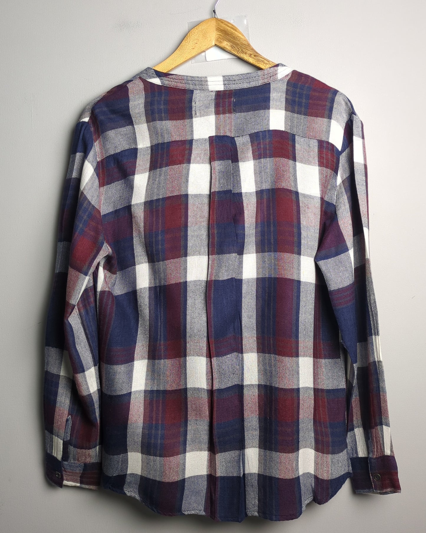 Vintage Havana Wine Plaid Blouse