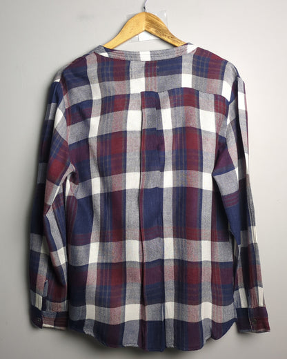 Vintage Havana Wine Plaid Blouse
