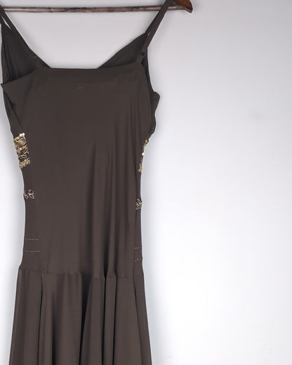 New Look Brown Embellished Dress