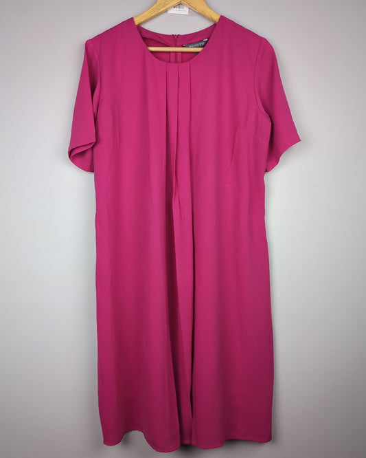 Project Eve Pink Pleated Dress - Torn on the side/belt is unusable