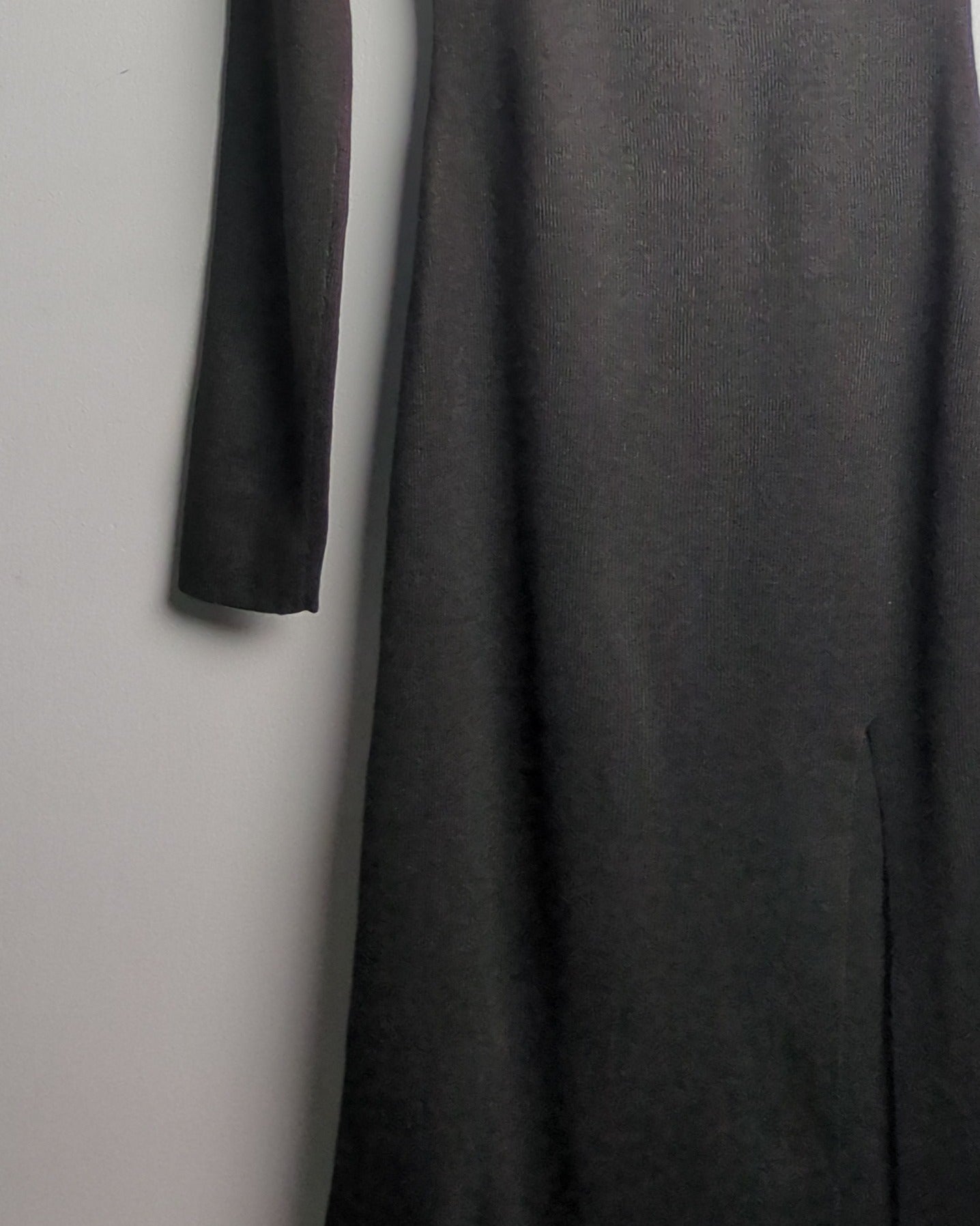 Na-Kd Black Ribbed Dress