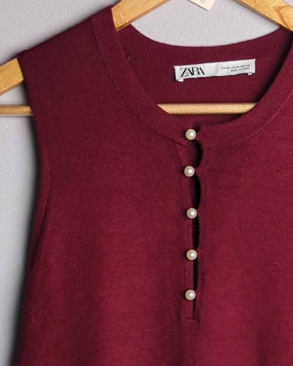 Zara Wine Knit Tank