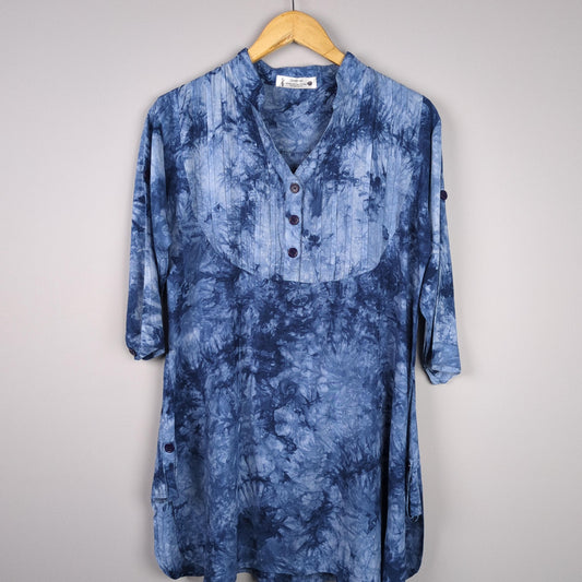 Tie Dye Button Up Kurti