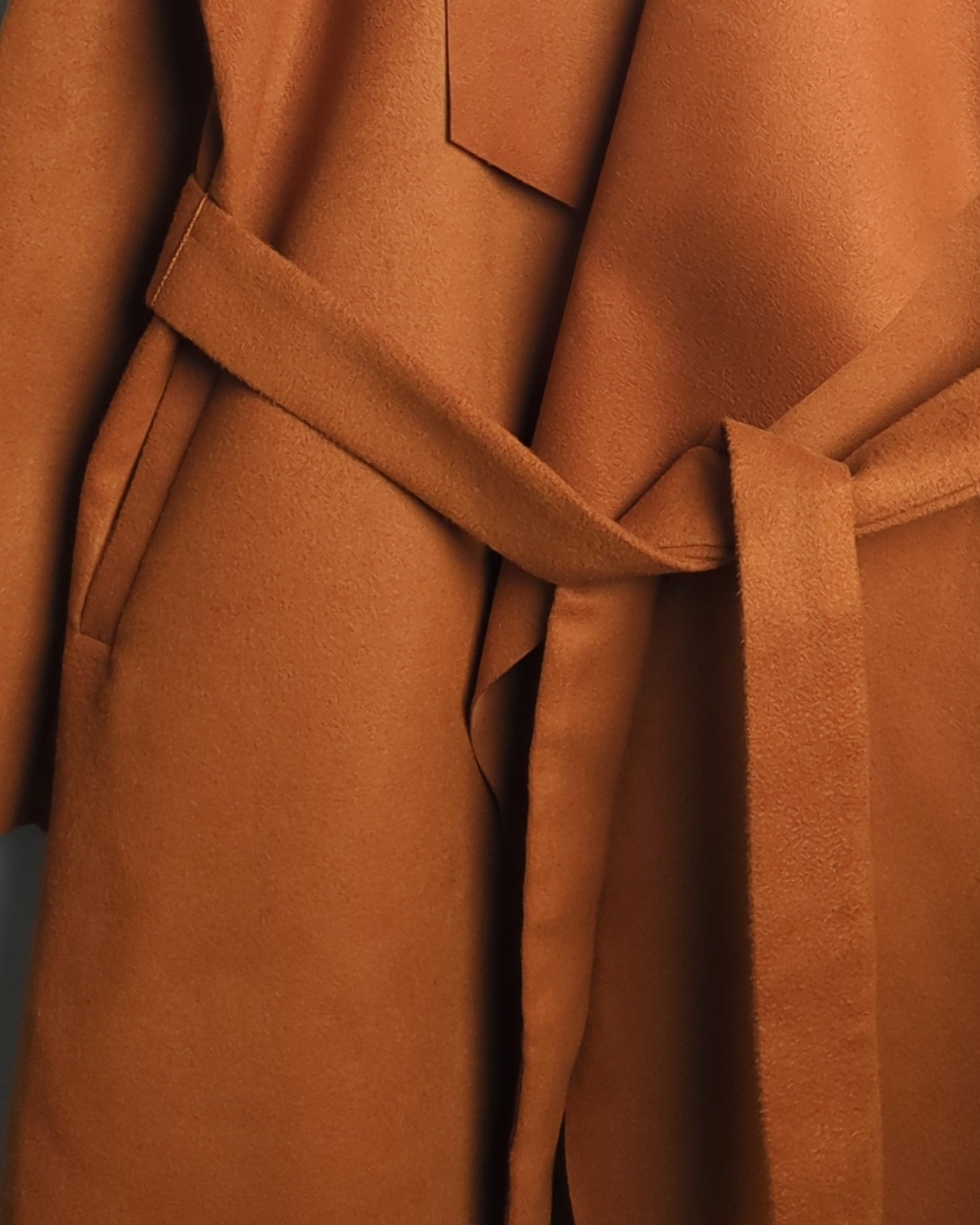 Shein Brown Wrap Coat