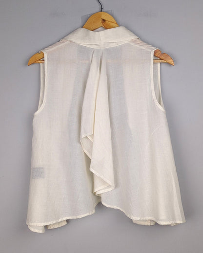 Cero White Sleeveless Vest