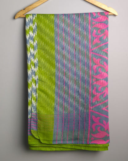 Green Printed Saaree