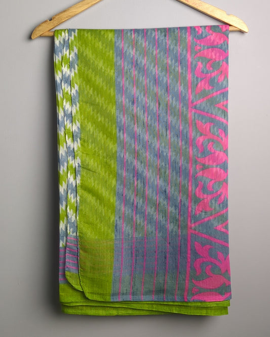 Green Printed Saaree