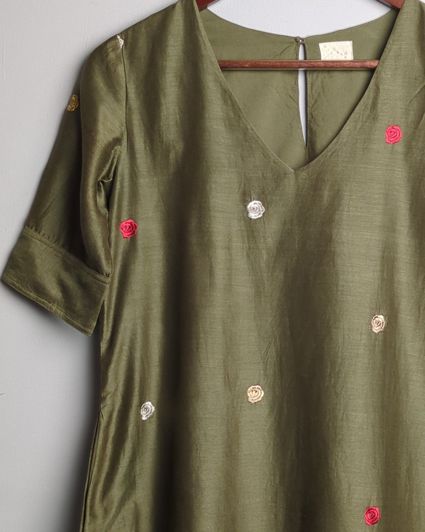 Nicobar Green Embroidered Kurta