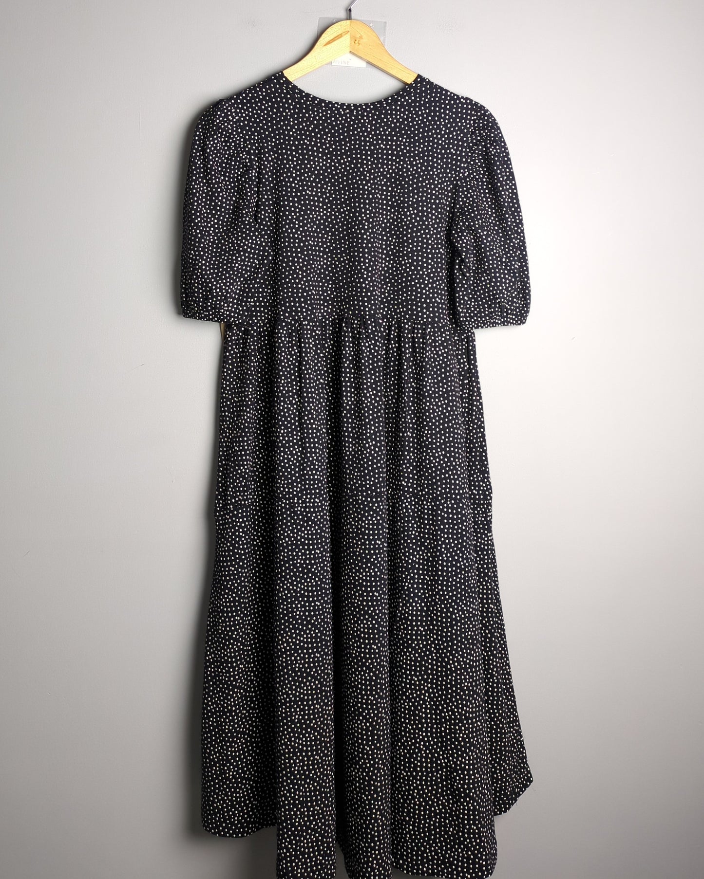 Zara Black Polka-Dot Dress