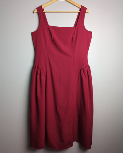 Aayu Wine Sleeveless Dress