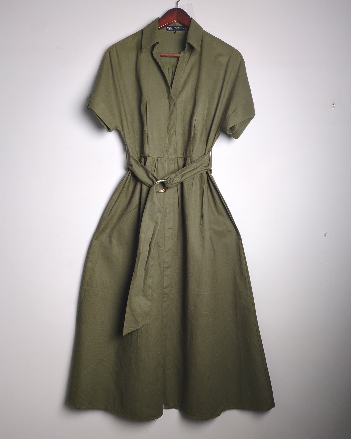 Zara Green Shirt Dress