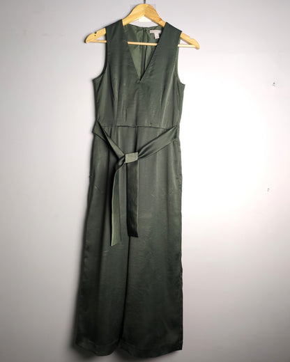 H&M Green Satin Jumpsuit