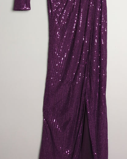 B+ Vestry Purple Sequin Gown