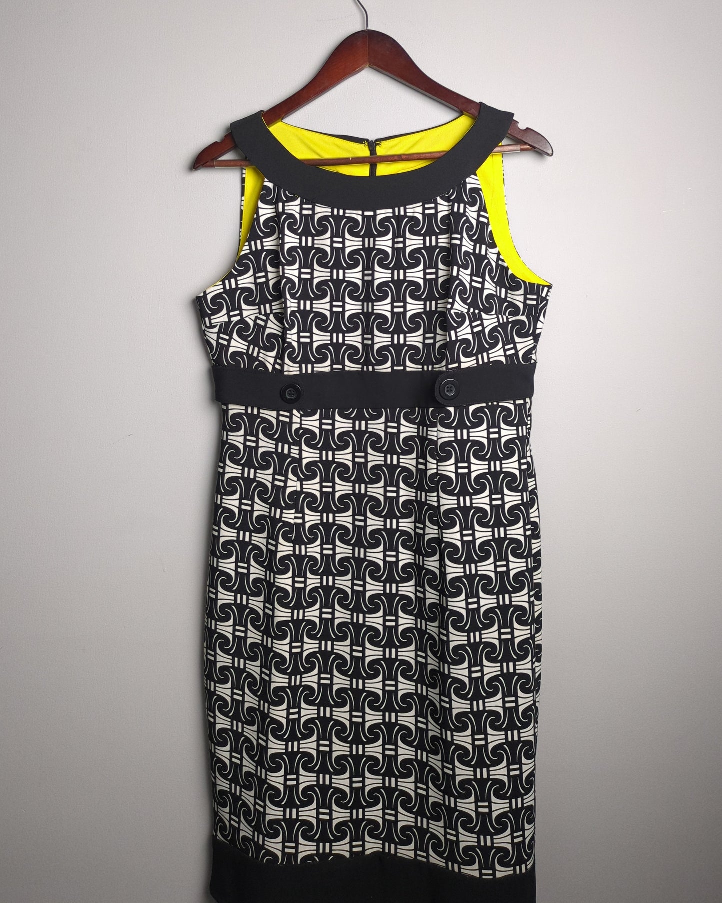Avirate Black Geometric Dress