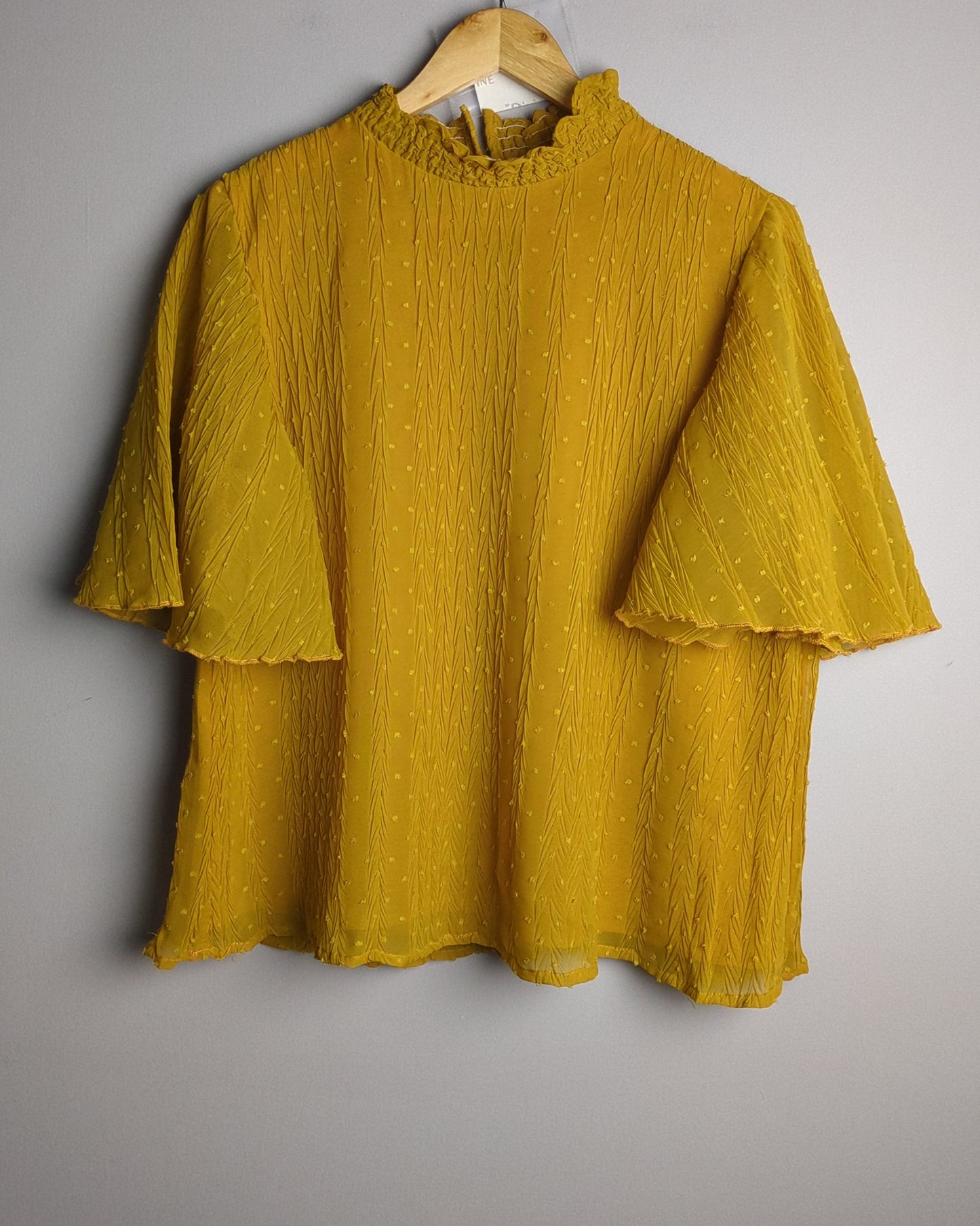 Shein Orange Ruffle Top
