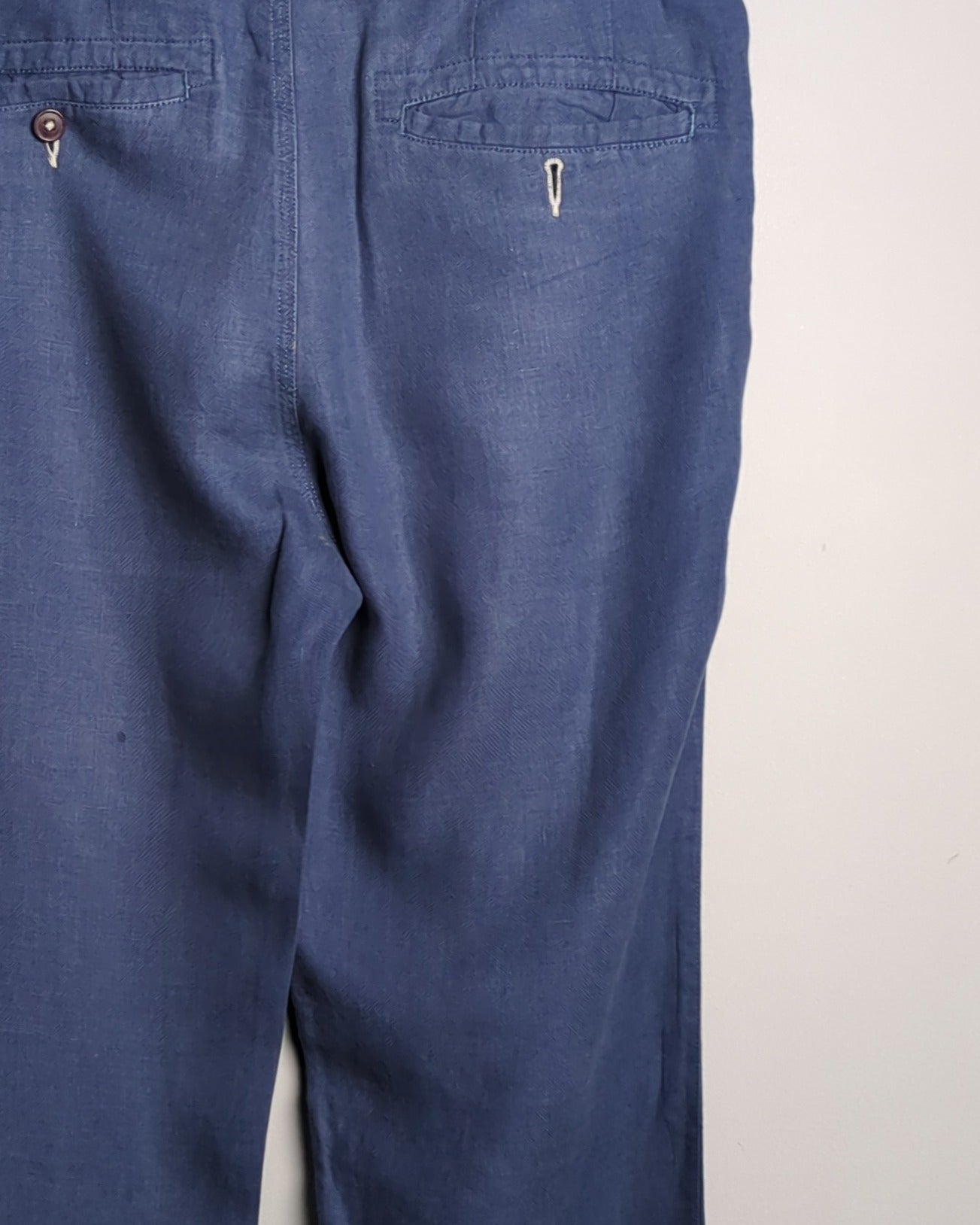 Cotton World Blue Linen Trousers