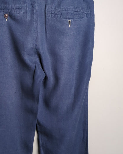Cotton World Blue Linen Trousers