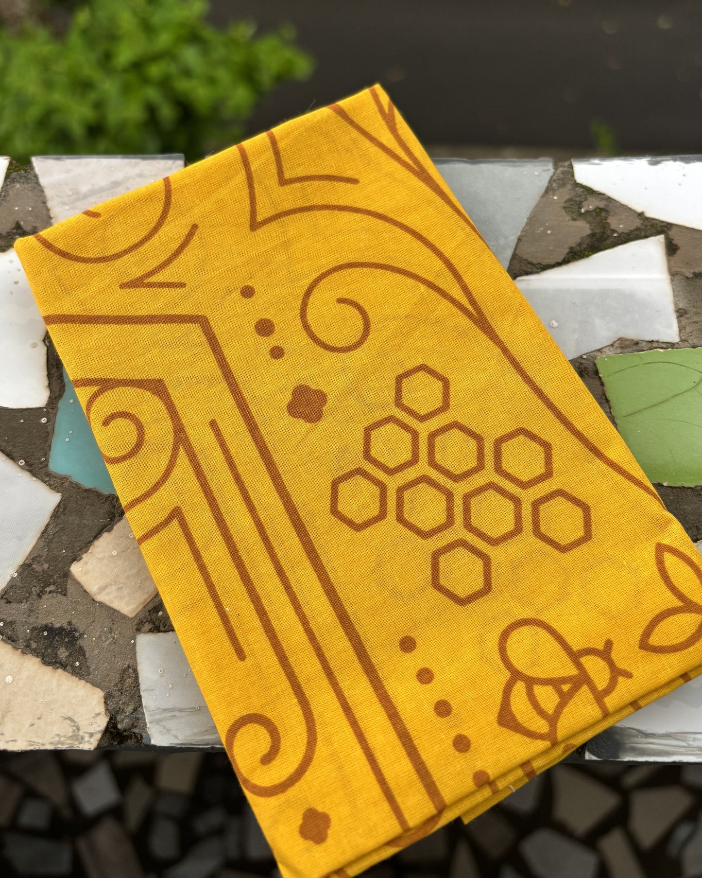 Orange Honeycomb Bandana