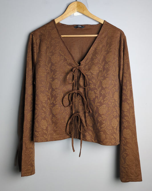 Yousta Brown Floral Cardigan