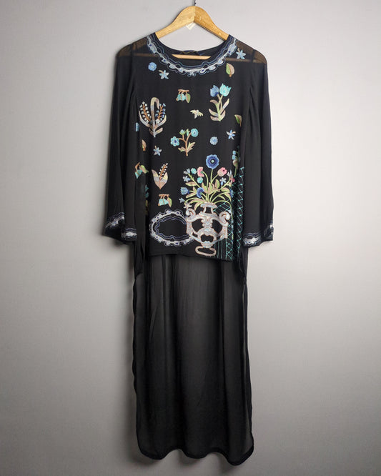 Pankaj & Nidhi Black Embroidered Tunic