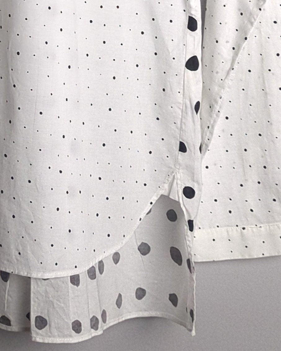 Nicobar White Dot Blouse