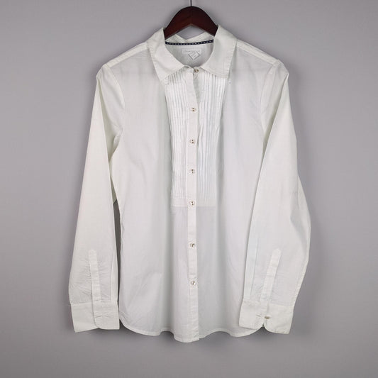 White Pleated Blouse