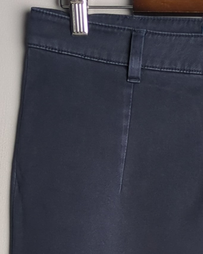 Cotton World Blue Slim Trousers