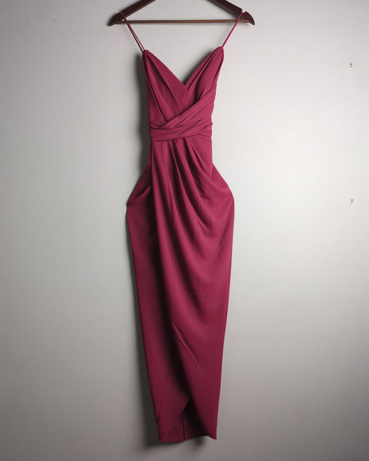 Forever New Wine Wrap Dress